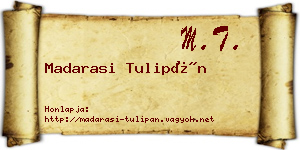 Madarasi Tulipán névjegykártya